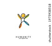 humanity logo. abstract round... | Shutterstock .eps vector #1975938518