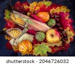 Autumnal basket of maize ...