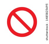 stop or prohibition icon vector ... | Shutterstock .eps vector #1485825695
