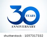 30 years anniversary... | Shutterstock .eps vector #1057317332