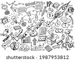 hand drawn business doodles... | Shutterstock .eps vector #1987953812
