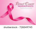 breast cancer awareness month... | Shutterstock .eps vector #728349745