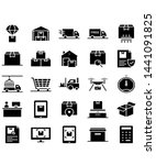  logistic icons vector symbol... | Shutterstock .eps vector #1441091825