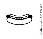 Hot Dog Icon, vector illustration