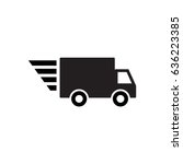 speedy delivery wagon icon | Shutterstock .eps vector #636223385