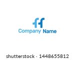 monogram ff logo design.... | Shutterstock .eps vector #1448655812