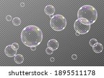 vector soap bubble. realistic... | Shutterstock .eps vector #1895511178