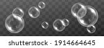 vector soap bubble. realistic... | Shutterstock .eps vector #1914664645