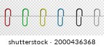 set of vector paper clips on... | Shutterstock .eps vector #2000436368