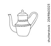 Hand Drawn Antique Teapot...