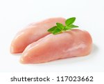 Raw chicken breast fillets
