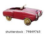 Red Vintage Toy Car Isolated On ...