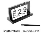 february 29th calendar icon.... | Shutterstock . vector #1609568545