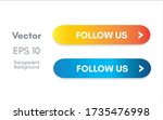 follow us button for website... | Shutterstock .eps vector #1735476998