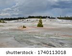 Porcelain Basin, Norris Area landscape in Yellowstone National Park ...