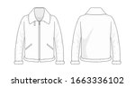leather jacket template mockup... | Shutterstock .eps vector #1663336102