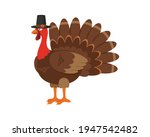 thanksgiving day. funny cartoon ... | Shutterstock .eps vector #1947542482