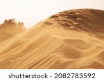 Small photo of Doga Saudi Arabia. Region mostly covered with sand, despite this, people able farming here- they growing plants, and other trees...