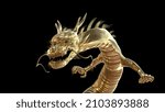 Perspective View Of Gold Dragon ...