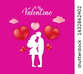 happy valentine day background... | Shutterstock .eps vector #1632862402
