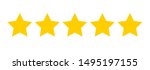 stars rating icon set. gold... | Shutterstock .eps vector #1495197155