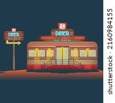 american diner  classic... | Shutterstock .eps vector #2160984155