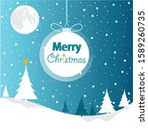 merry christmas greeting card.... | Shutterstock .eps vector #1589260735