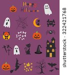 halloween set  icons | Shutterstock .eps vector #322421768