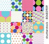 Seamless Patterns  Polka Dot Set