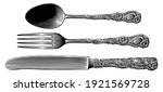 silverware. knife  fork  spoon. ... | Shutterstock .eps vector #1921569728