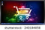 shopping cart icon on the... | Shutterstock .eps vector #240184858
