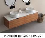 Close Up Of Double Sink With...