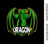 Green Dragon Mascot Logo....