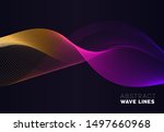 banner sound wave lines on... | Shutterstock .eps vector #1497660968