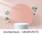 background vector 3d pink scene ... | Shutterstock .eps vector #1818519272