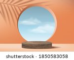 background vector 3d orange... | Shutterstock .eps vector #1850583058