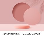 minimal pink podium and scene... | Shutterstock .eps vector #2062728935