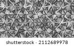 monochrome pattern of geometric ... | Shutterstock .eps vector #2112689978
