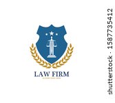 law firm logo and icon design... | Shutterstock .eps vector #1587735412
