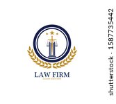 law firm logo and icon design... | Shutterstock .eps vector #1587735442