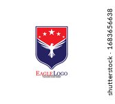 eagle logo template design with ... | Shutterstock .eps vector #1683656638