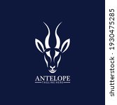 Antelope Head Logo Vector Icon...