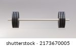 3d realistic barbell isolated... | Shutterstock .eps vector #2173670005