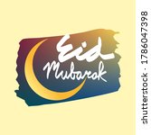 eid mubarak greeting card for... | Shutterstock .eps vector #1786047398
