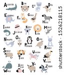 animal alphabet for kids... | Shutterstock .eps vector #1526218115