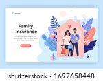 happy family at home  insurance ... | Shutterstock .eps vector #1697658448