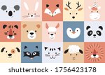 cute animals for kids and baby  ... | Shutterstock .eps vector #1756423178