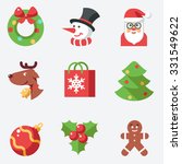 Christmas Icons  Flat Design