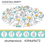 cocktail party invitation... | Shutterstock .eps vector #439669672