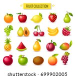 set of fruits and berries ... | Shutterstock .eps vector #699902005